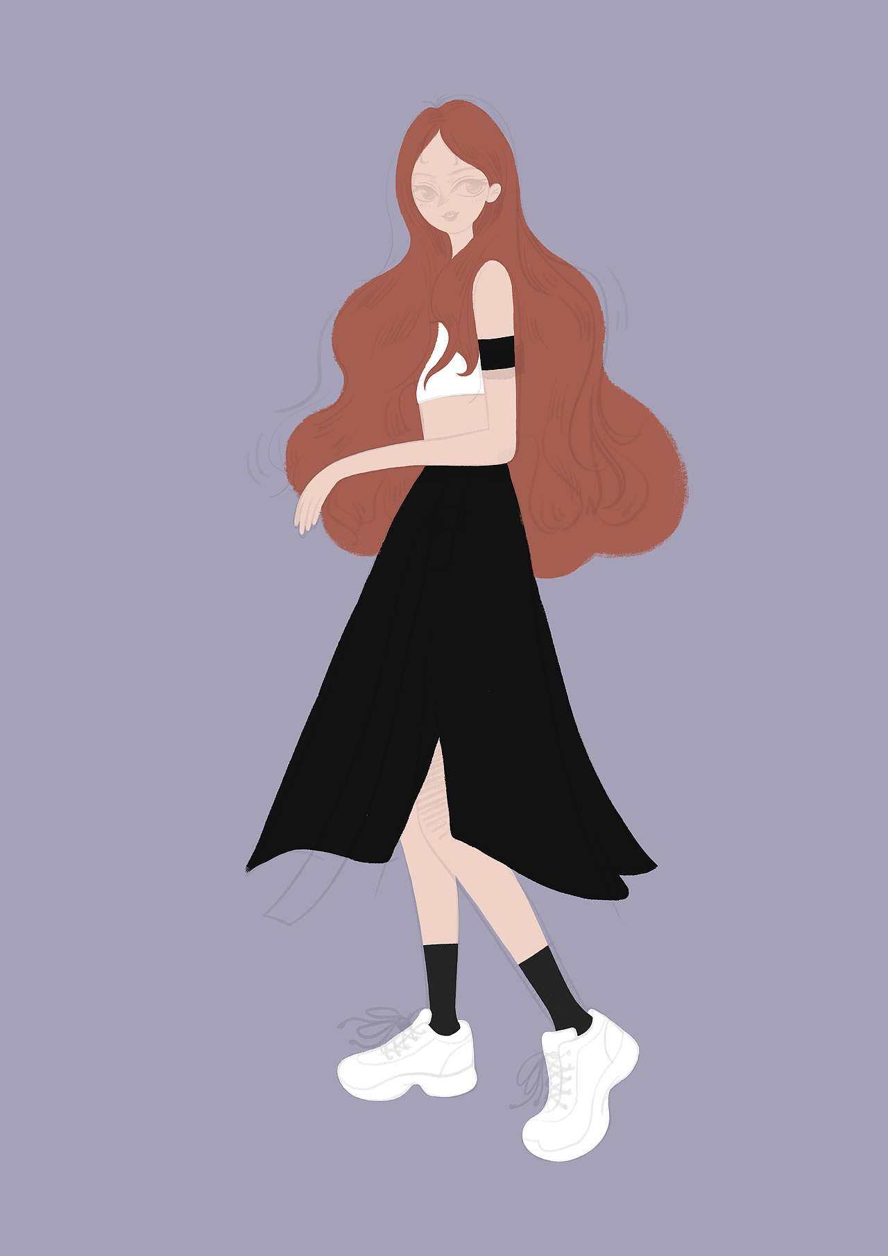 人物插画|步骤图|工装风