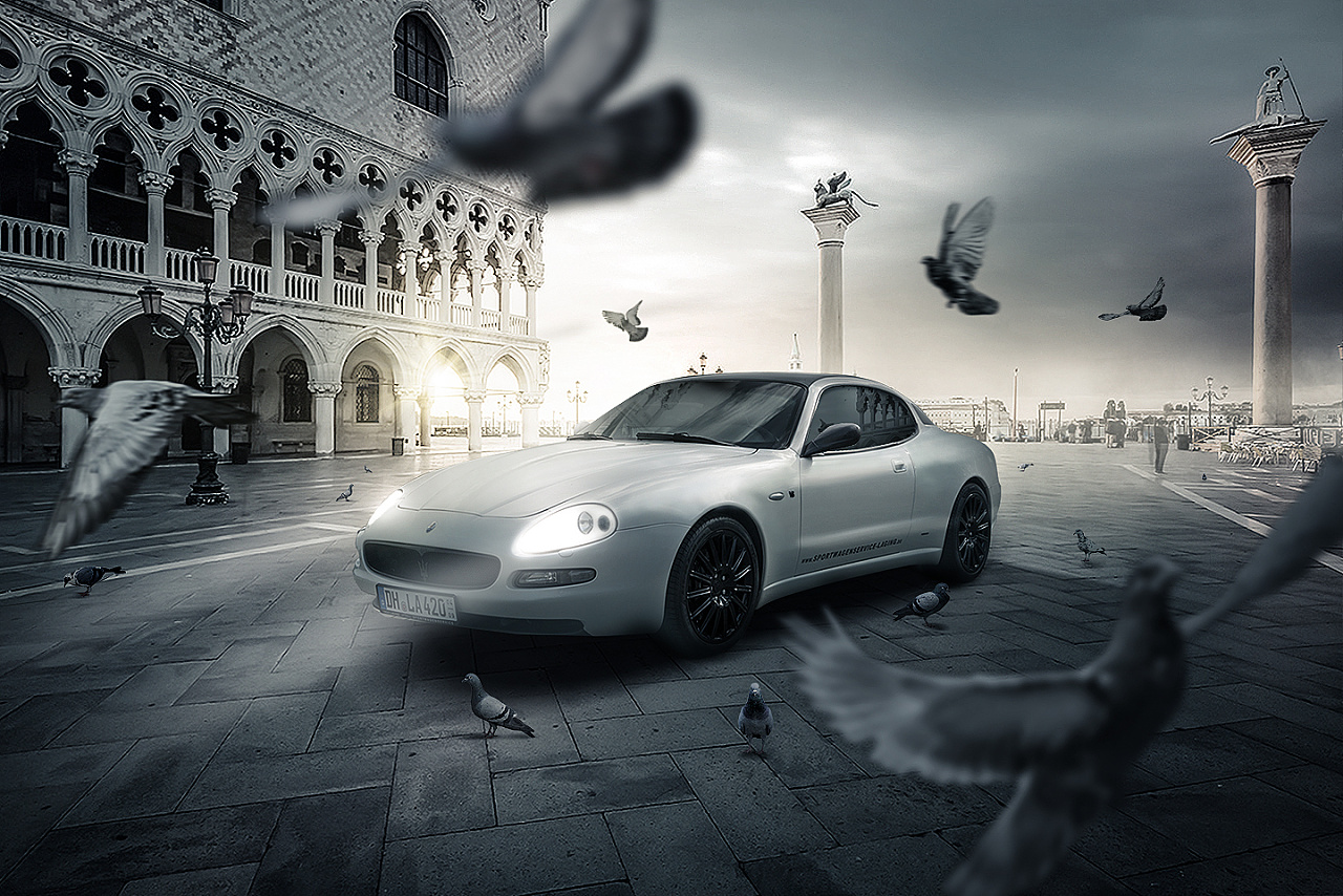 模仿一张be大神的汽车海报图