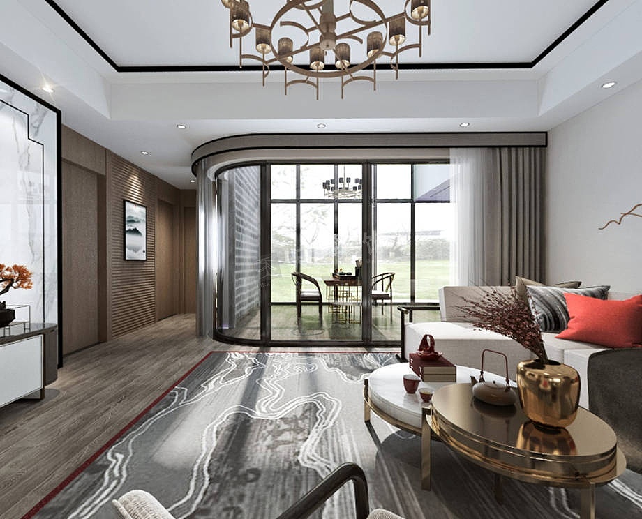 龙湖九里晴川装修,新中式轻奢风格设计,花园洋房装修（图ZMjYzNTA0Mzg0） - 家装设计 - 站酷设计师天古装饰7cm原创素材 - 站酷ZCOOL