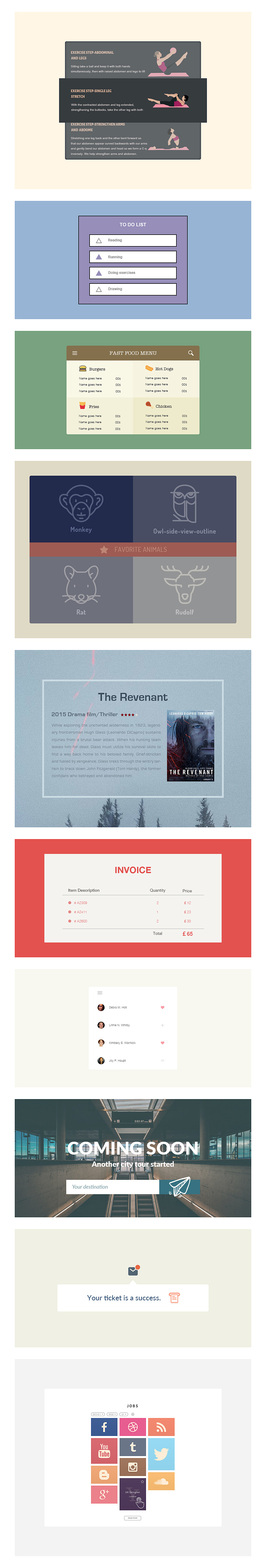 100 天 100 个 UI 作品 ' 041－050 '（图ZNDM1MDEzMDQ=） - APP界面 - 站酷设计师Junnooshi原创素材 - 站酷ZCOOL