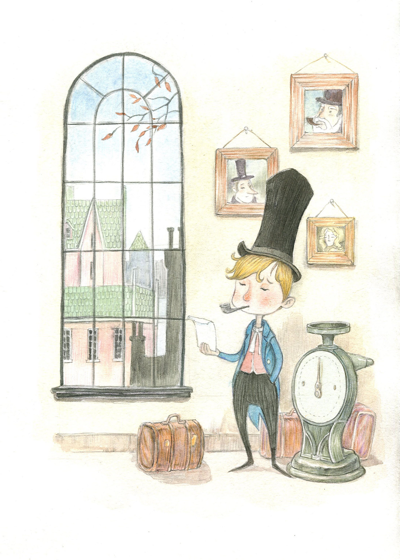 世界寓言选之《被老鼠吞吃的铁称》插画一