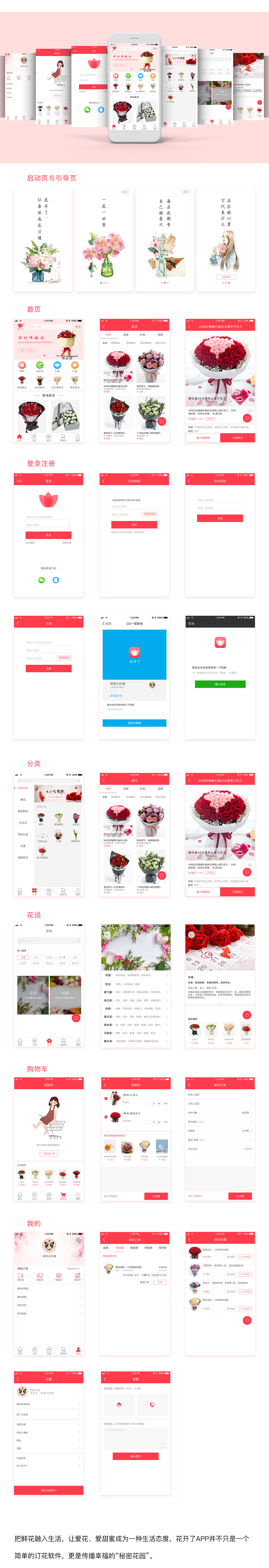 鲜花订购APP（图ZMTMxMTU5MDcy） - APP界面 - 站酷设计师麦琪magift原创素材 - 站酷ZCOOL