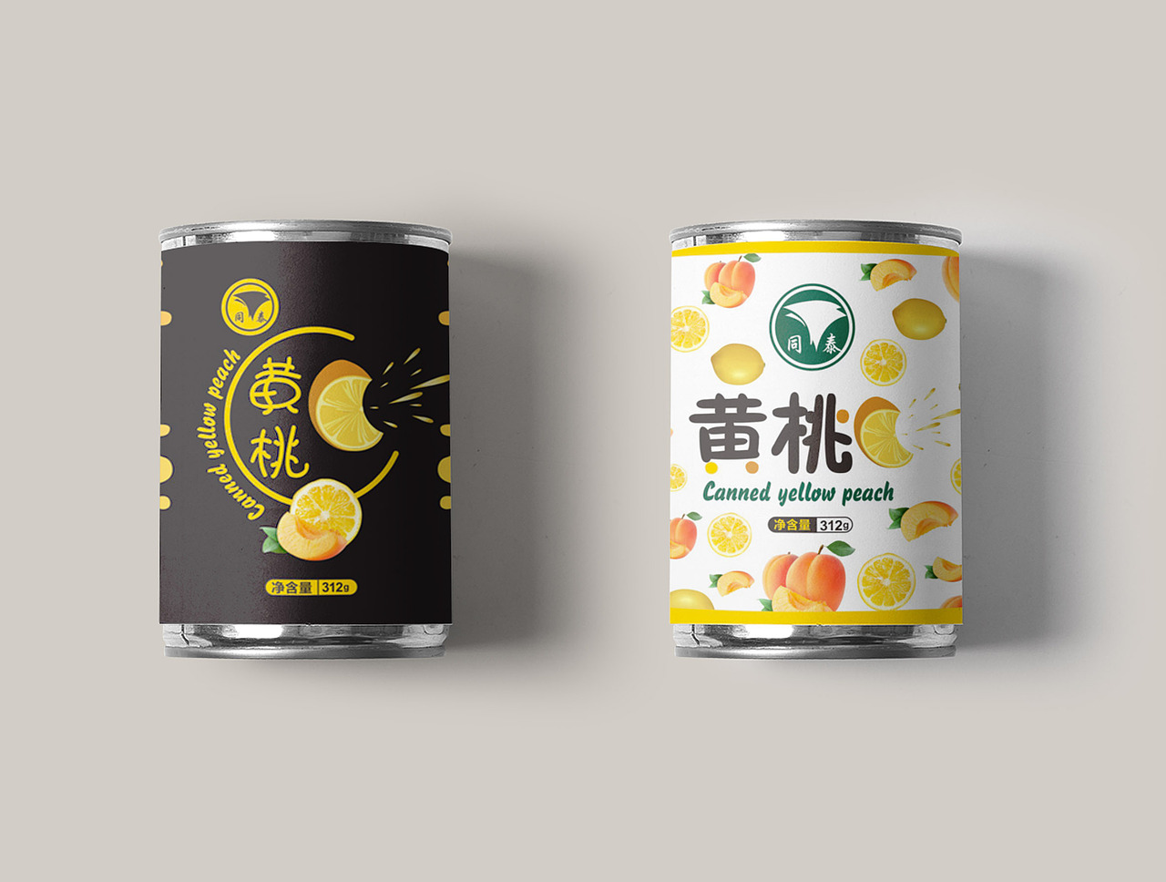 黄桃罐头|平面|包装|壹点品牌设计_原创作品-站酷(zcool)