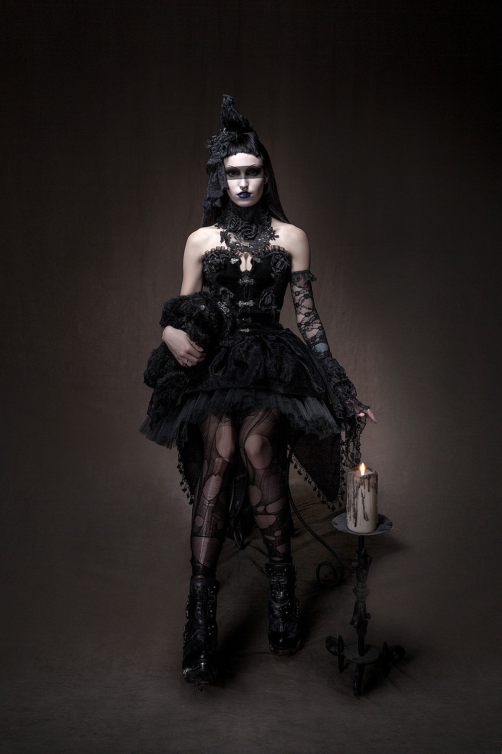 暗黑系朋克哥特人像风格服装拍摄