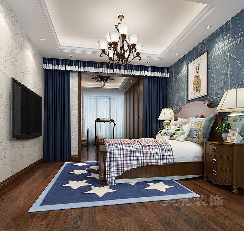 郑州丹桂园155平四室新中式风格，运用简洁的手法表达传统精髓（图ZOTQ0MjE4ODQ=） - 家装设计 - 站酷设计师美巢设计蒋艳斌原创素材 - 站酷ZCOOL