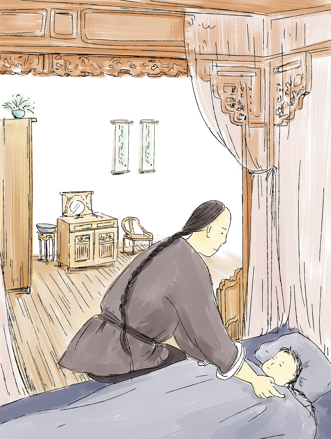 《阿进上学》（图ZMjIwNTQ0OTU2） - 儿童插画 - 站酷设计师狗儿婉儿原创素材 - 站酷ZCOOL