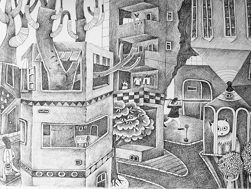 国庆画了一张画（图ZMzUyMTg2MjAw） - 艺术插画 - 站酷设计师苏小泡原创素材 - 站酷ZCOOL