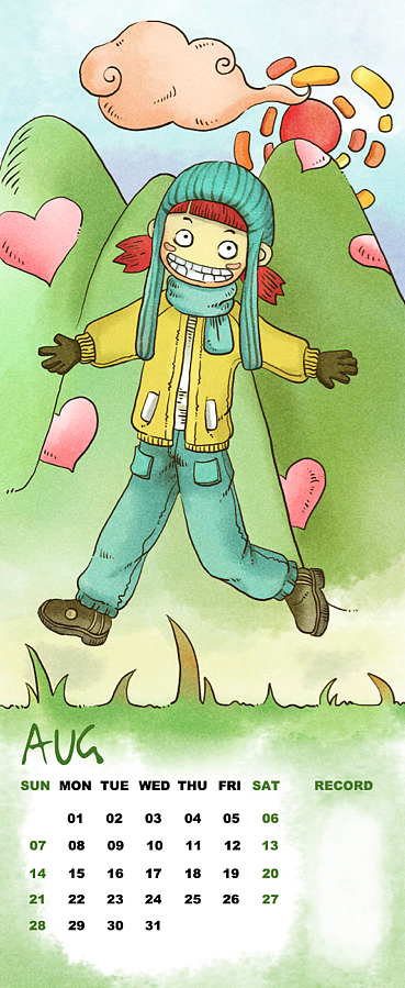 2012年水彩风日历卡（图ZMTE0NTAyNDg=） - 商业插画 - 站酷设计师多重人格原创素材 - 站酷ZCOOL