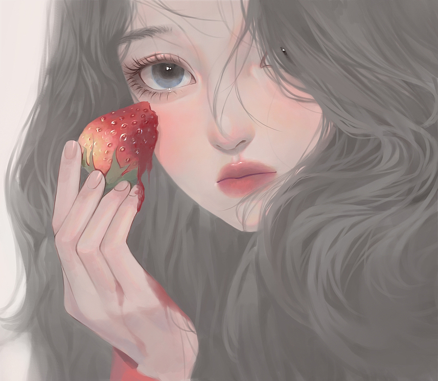 这头发画的我是很享受（图ZMzQ3NjYyMzE2） - 创作习作 - 站酷设计师暖阳季节原创素材 - 站酷ZCOOL