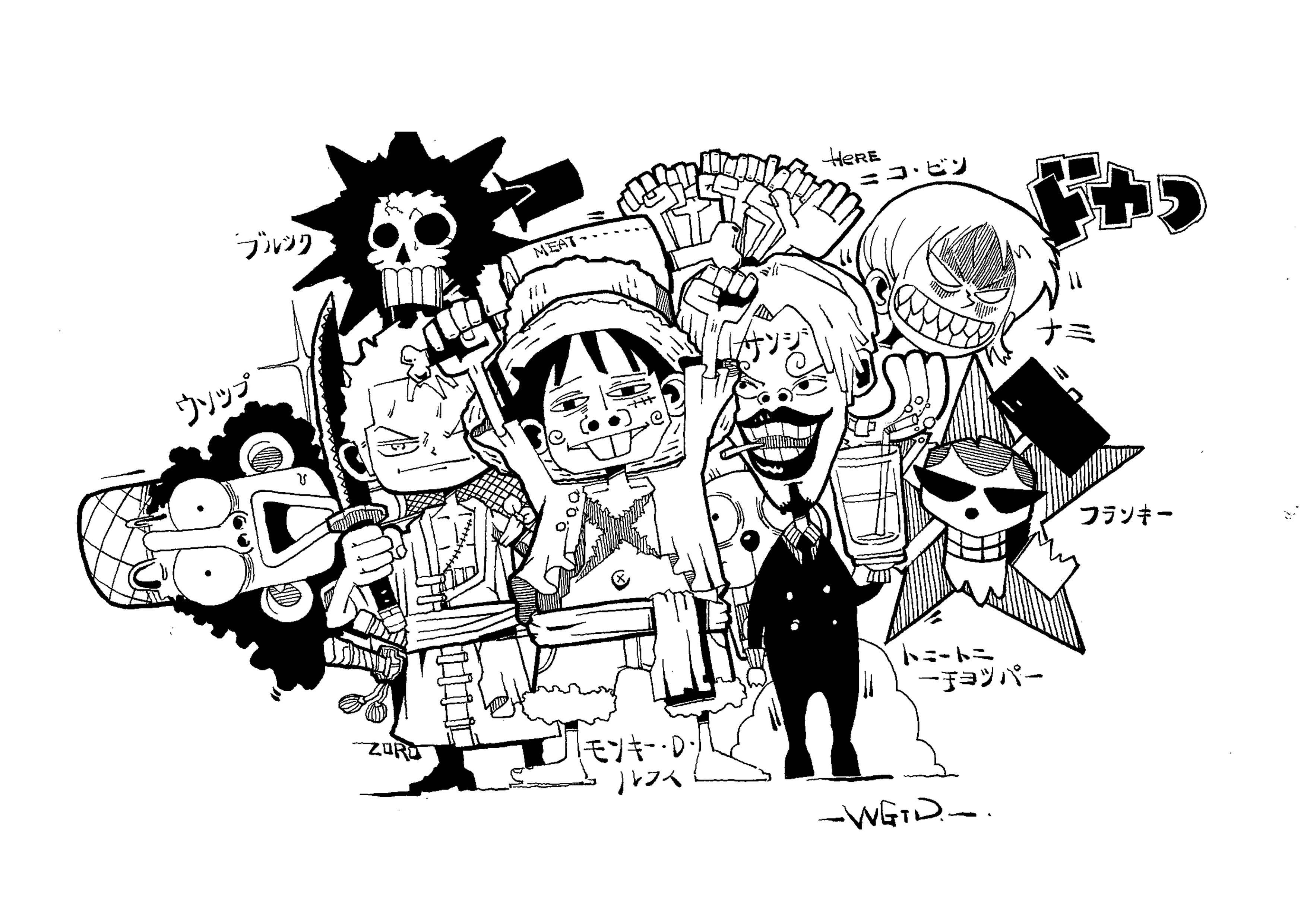 我喜欢の卡通系列--onepiece|插画|商业插画|威公头吴智威 - 原创作品