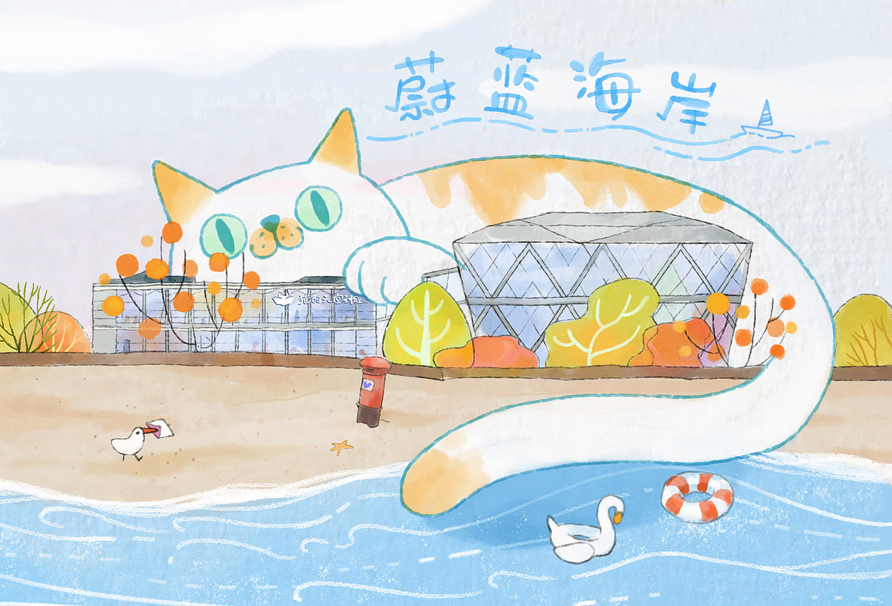 watch表盘背景插画设计插画 2020仓鼠主题生活明信片-鼠你最闪耀wacom