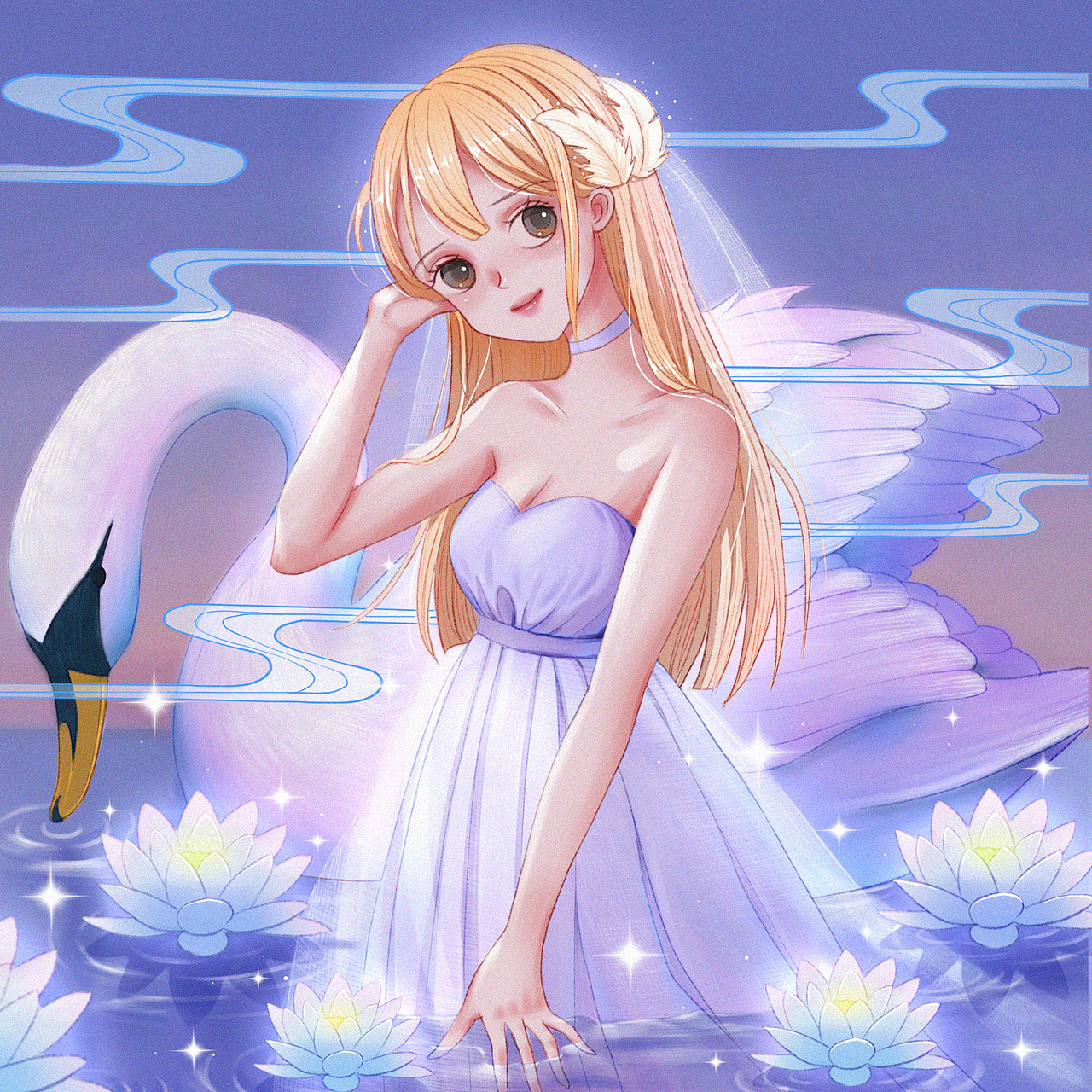梦幻系少女（图ZMjI4MjI4NTA0） - 商业插画 - 站酷设计师小石不识月原创素材 - 站酷ZCOOL