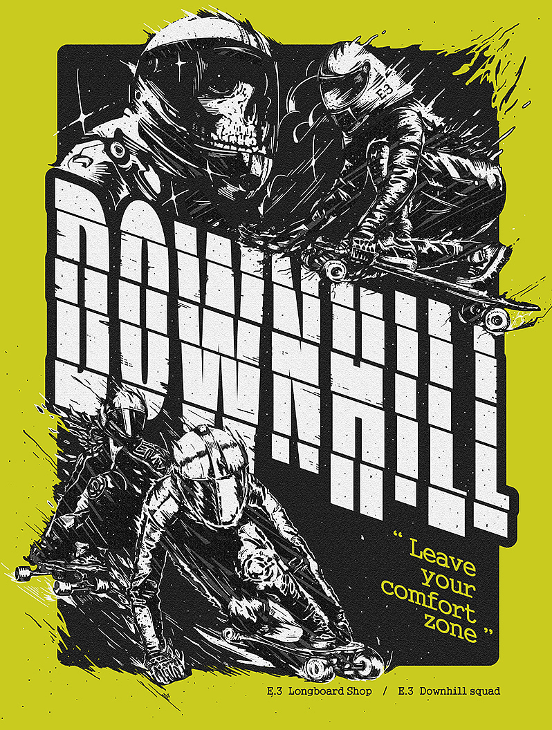 DOWNHILL（图ZMTAxMTg0NjY0） - 商业插画 - 站酷设计师宇宙RUIII原创素材 - 站酷ZCOOL