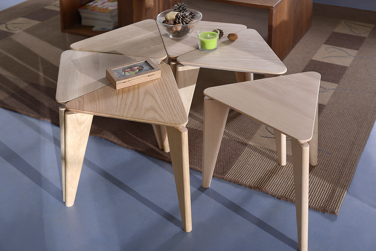 原木原创三角凳