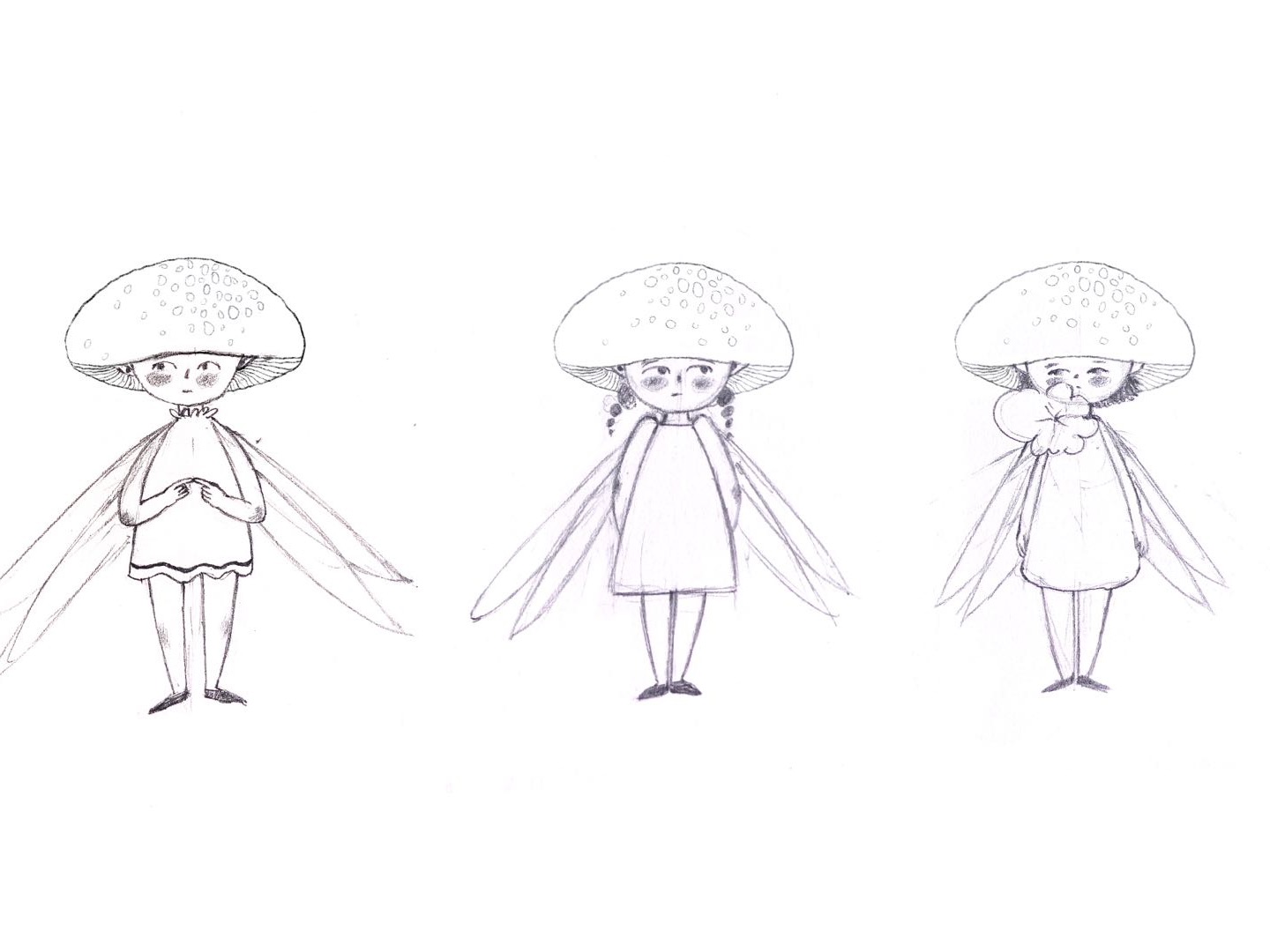 卡通手绘-可爱的卡通蘑菇头喊话逗图-好图网