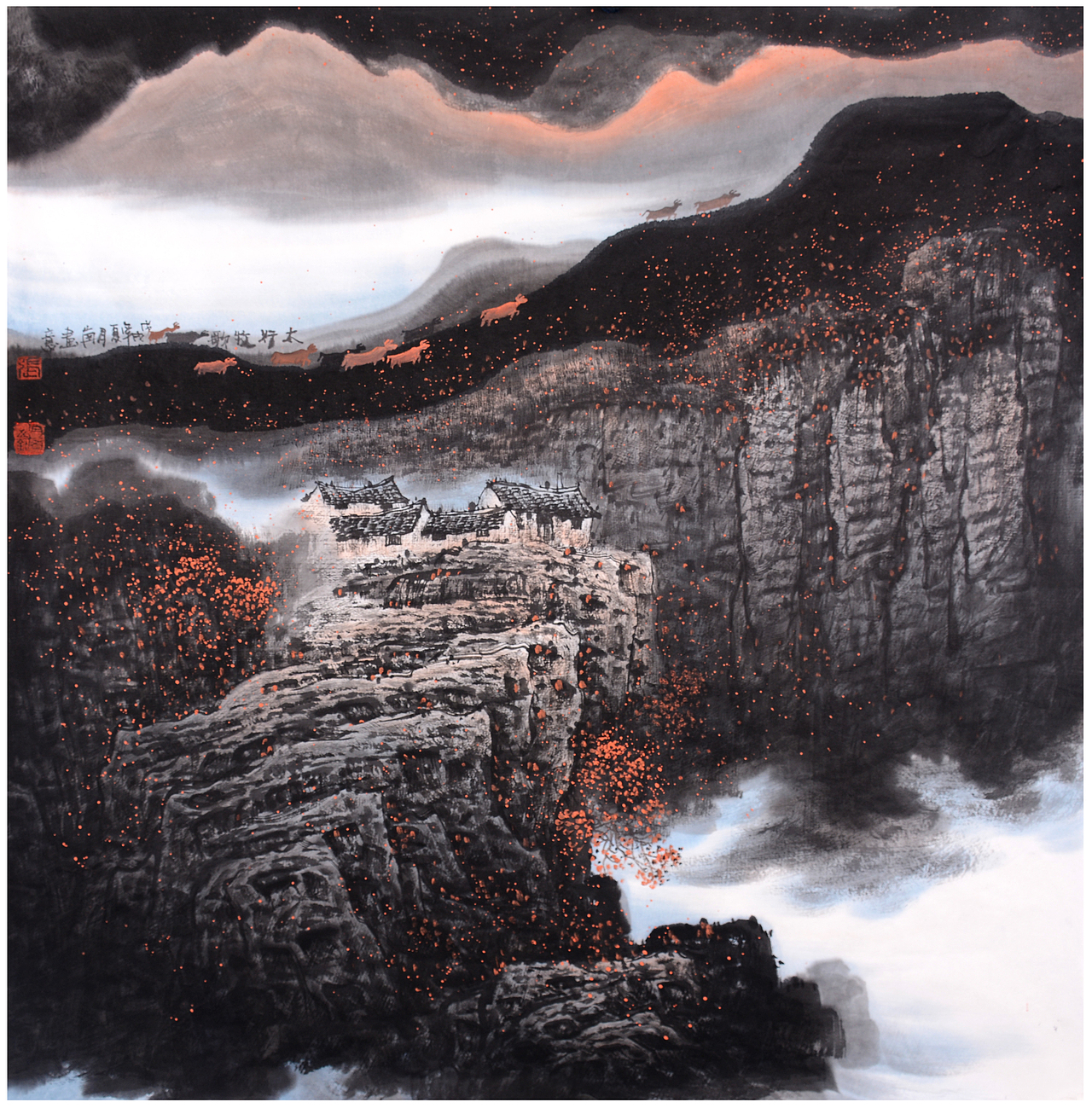 山水名家张月岗老师秋季个展斗方精品原创合集（图ZMTI0NDY0NDMy） - 绘画 - 站酷设计师张子浩丶原创素材 - 站酷ZCOOL