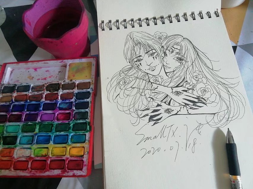 《吸血鬼》水彩习作（图ZMjU2ODA1Mjcy） - 艺术插画 - 站酷设计师唐唐的拾光小记原创素材 - 站酷ZCOOL