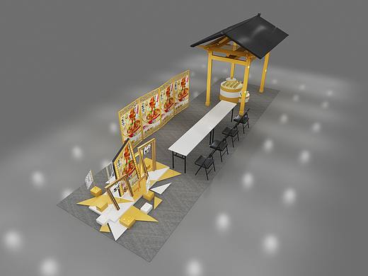 康师傅路演活动  3D效果图设计