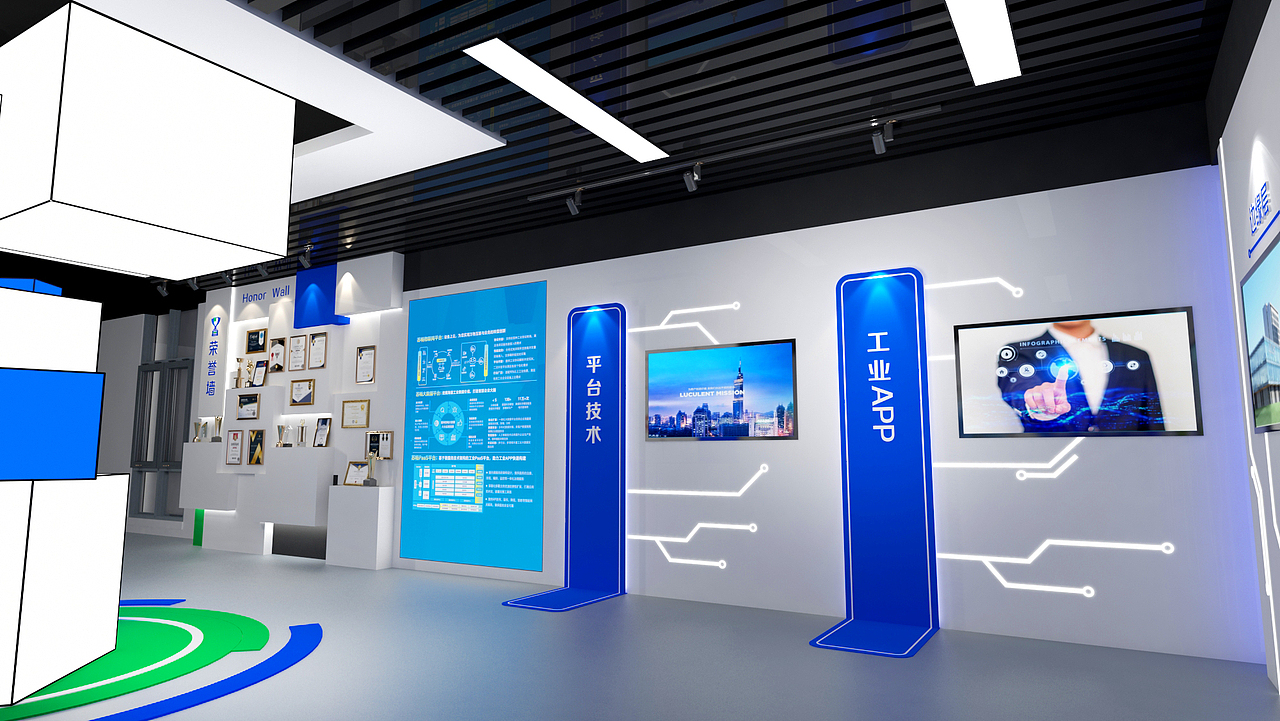 朗坤企业展厅设计（图ZMjIwOTAwMjUy） - 建筑/空间 - 站酷设计师白桦林创意设计部原创素材 - 站酷ZCOOL