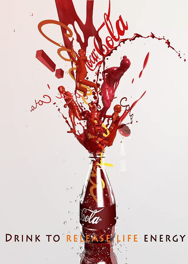 可口可乐平面广告图片