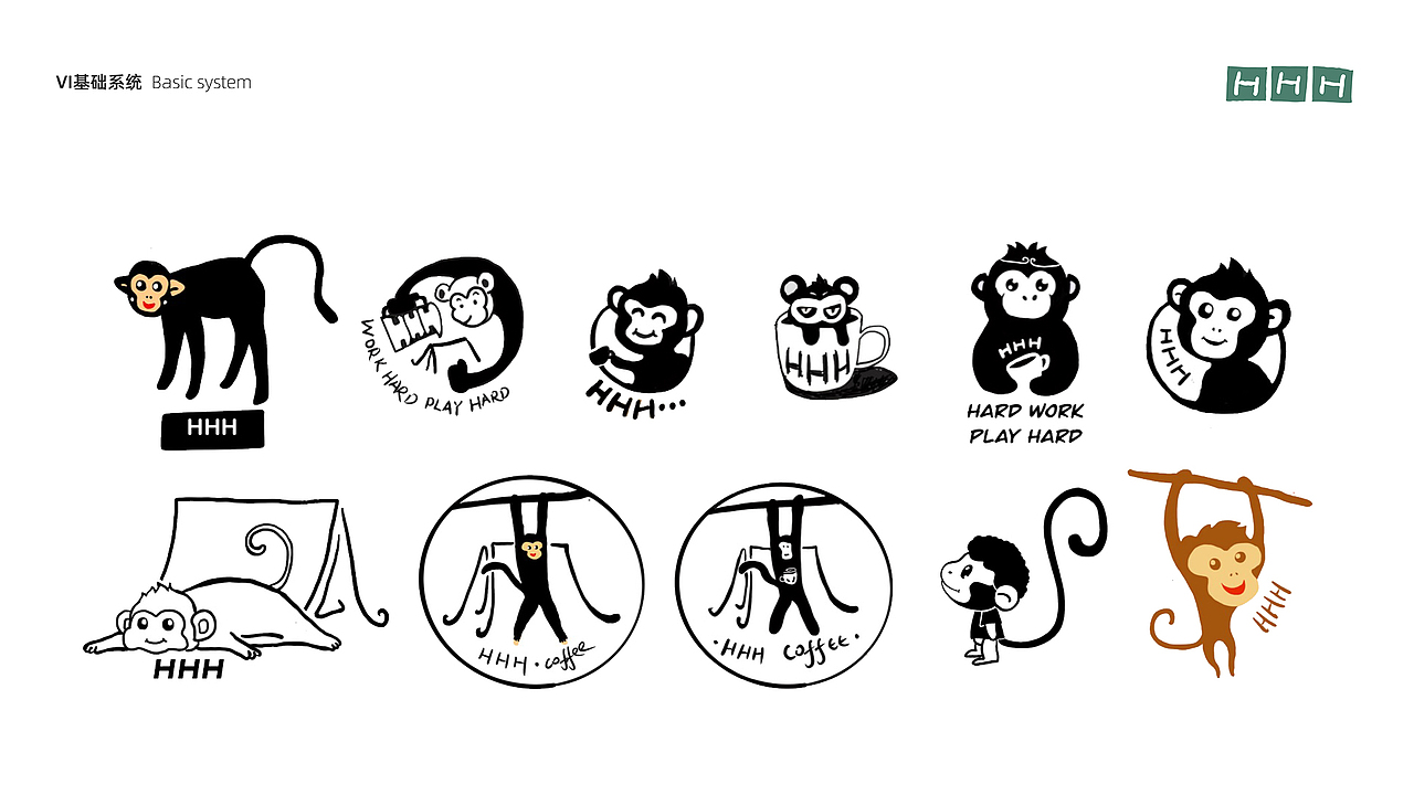 于是我们画了很多只小猴子~~