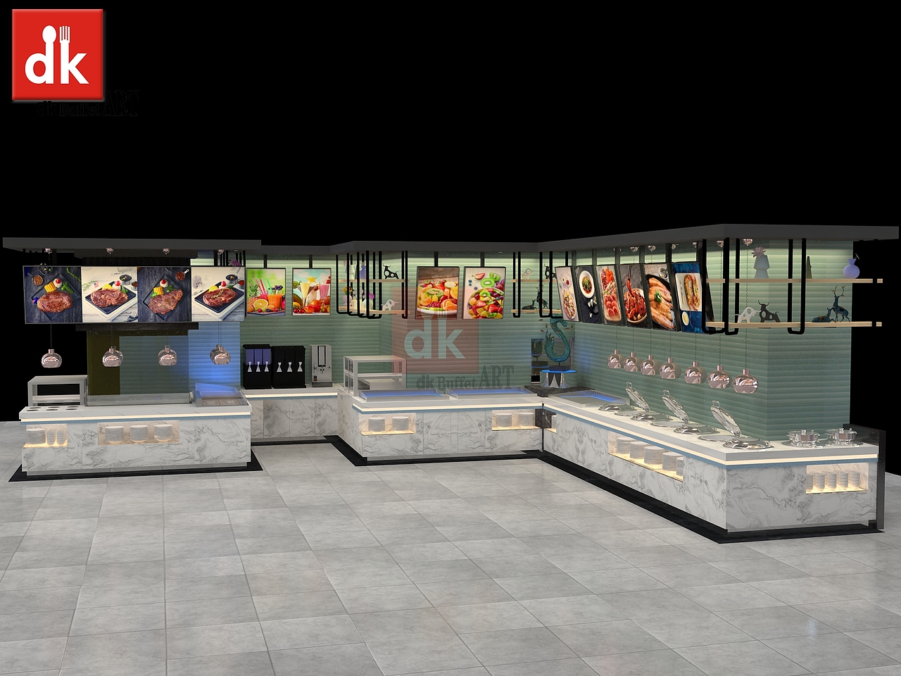 自助餐设备 自助餐台 明档设计 煮面炉 保温设备