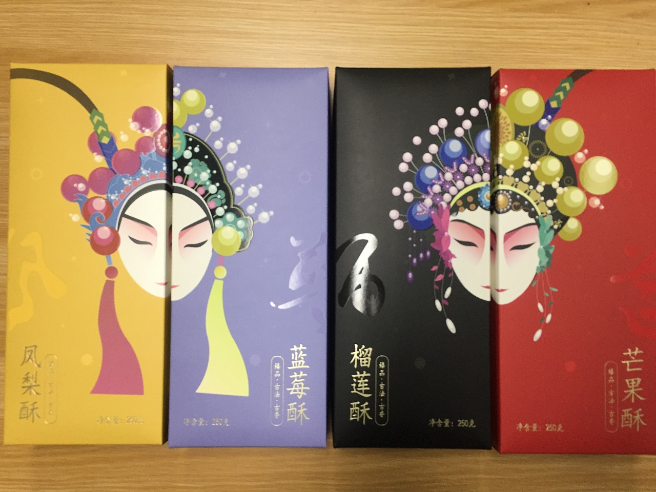 一套以北京特色京剧"为特色食品的包装