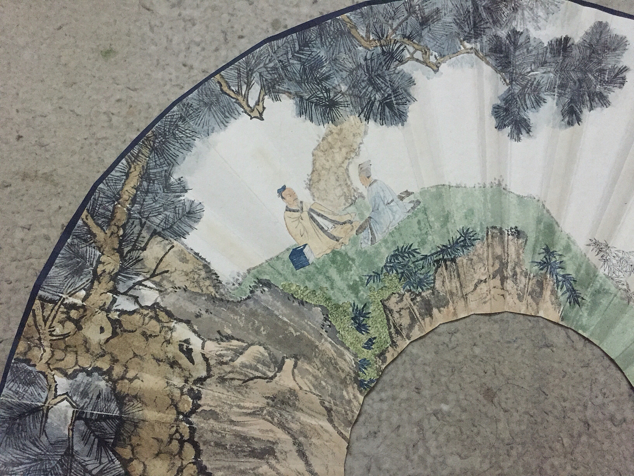 原创作品：国画系列-扇面-琴声长伴读书人（图ZNDAyNjAyNjQ=） - 绘画 - 站酷设计师冷梵原创素材 - 站酷ZCOOL