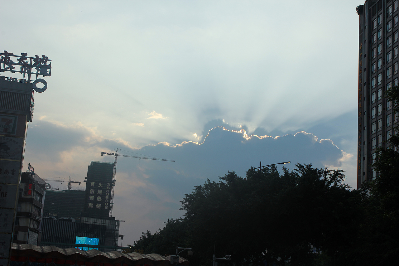天空那片云彩 夕阳