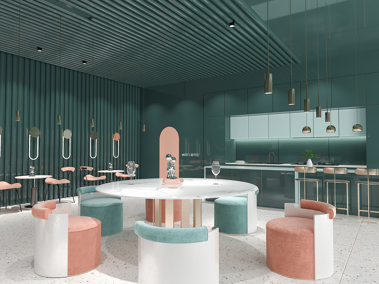 "WOOF CAFFEE" 咖啡餐饮店