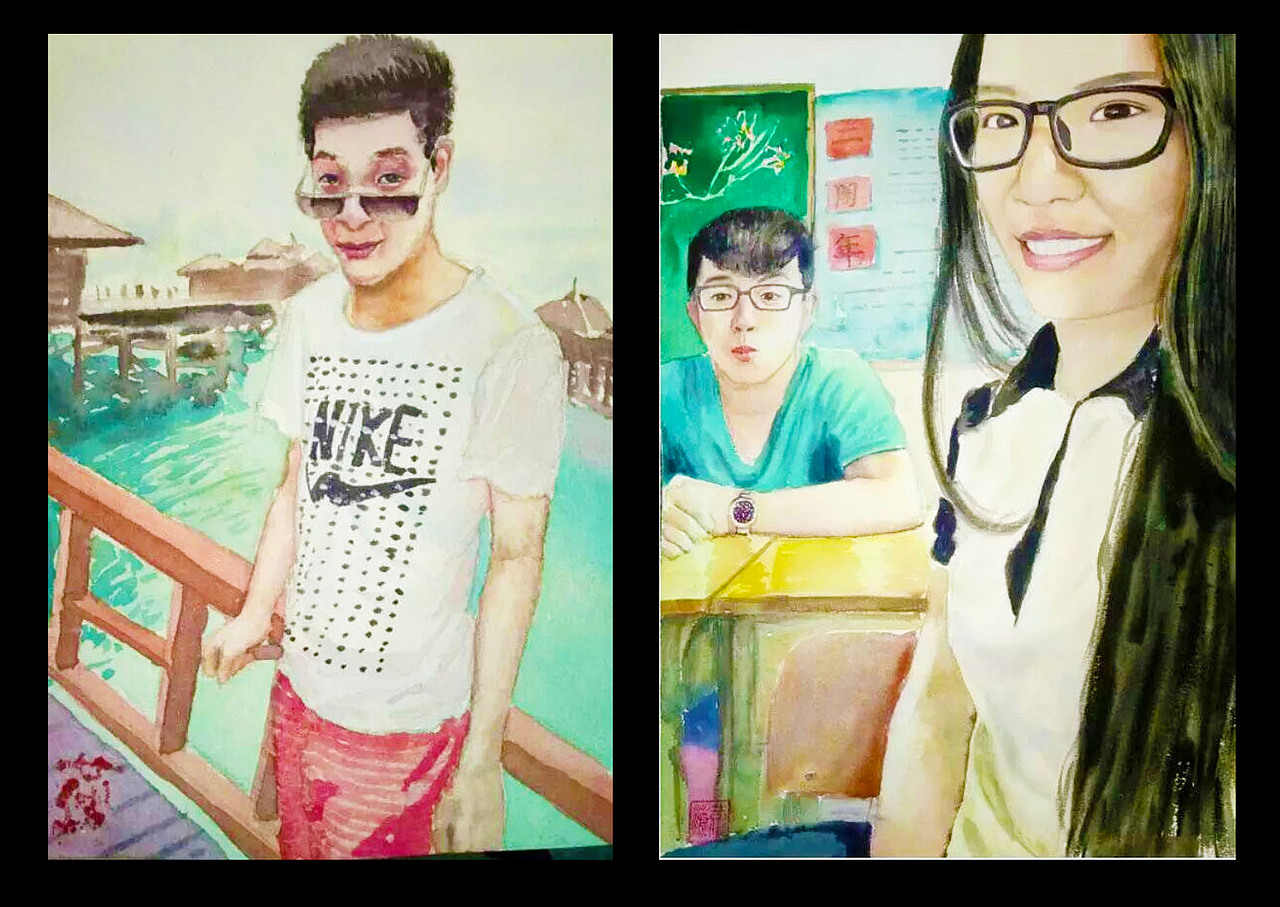 一些手绘水彩头像约稿（图ZNTUyNzUzMjg=） - 商业插画 - 站酷设计师你好海燕子原创素材 - 站酷ZCOOL