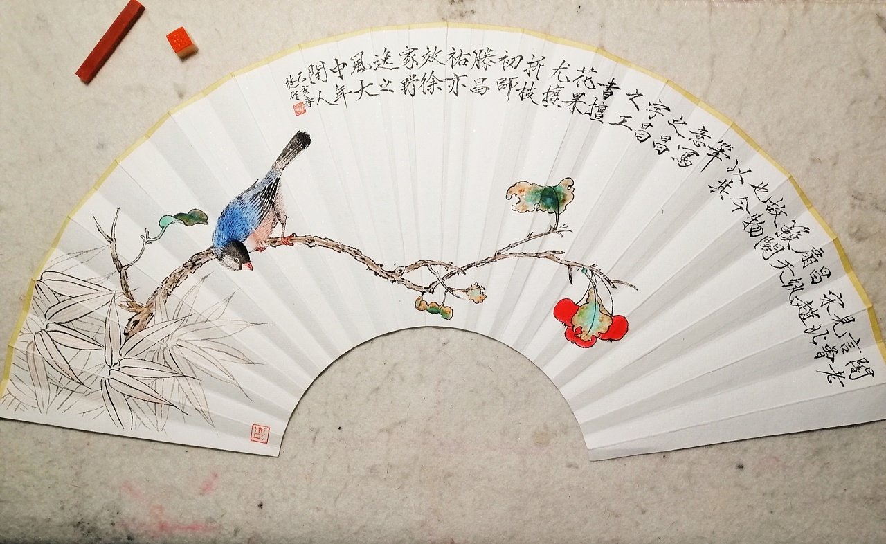 扇面|平面|其他平面|从照 - 临摹作品 - 站酷 (zcool)