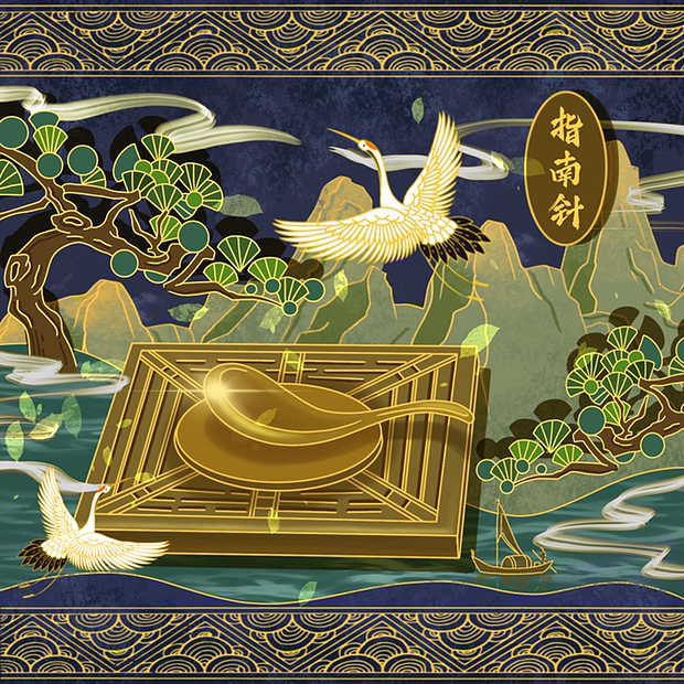 原创插画 四大发明系列（图ZMzI0MDMwNjYw） - 商业插画 - 站酷设计师申申申申申原创素材 - 站酷ZCOOL
