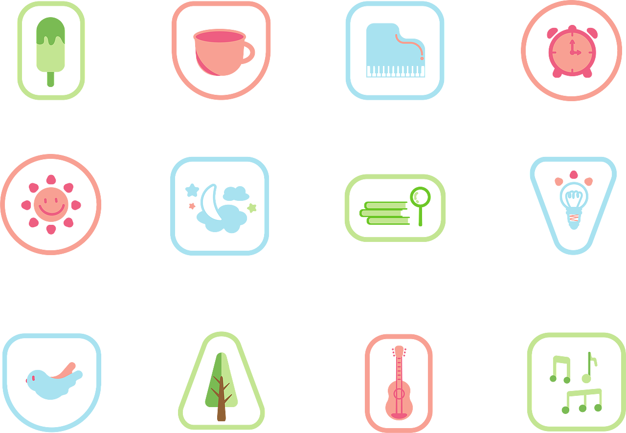 衍生图形运用于幼儿园墙面设计、办公用品设计、小朋友学习用品设计。