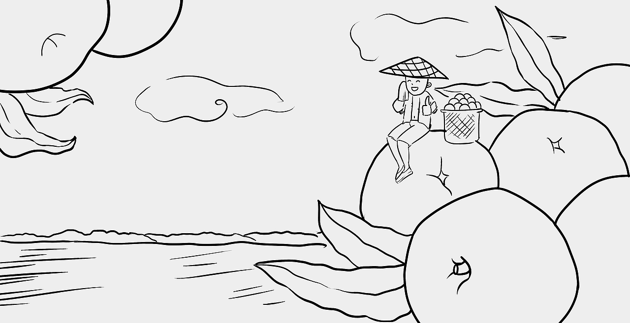 黄桃手绘原创包装设计