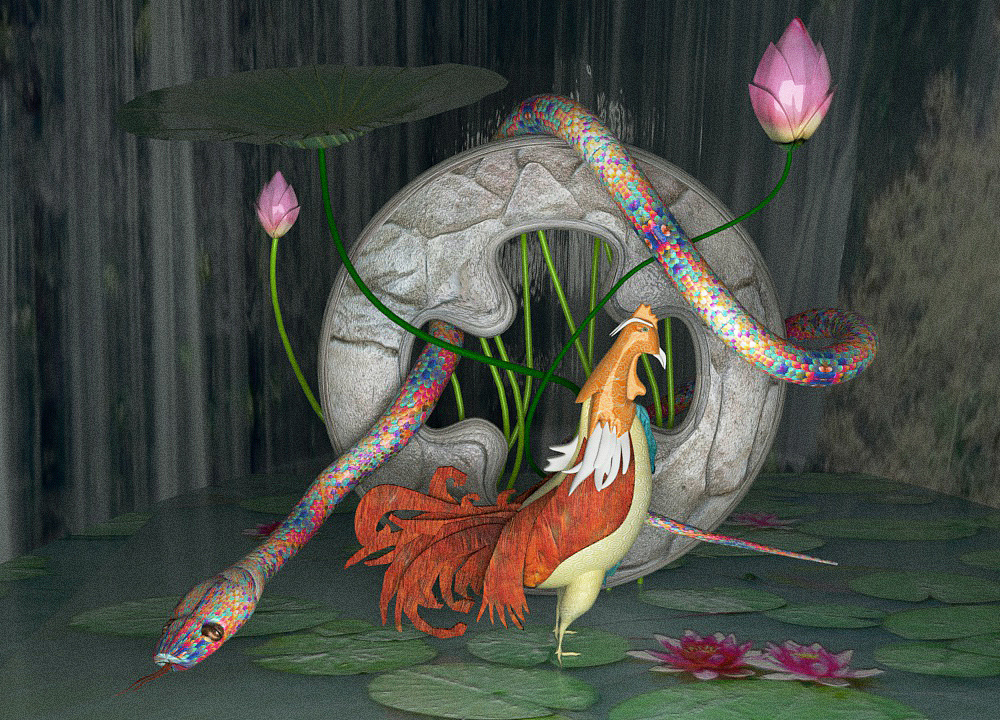 鸡与蛇|插画|游戏原画|西米aoin - 原创作品 - 站酷 (zcool)