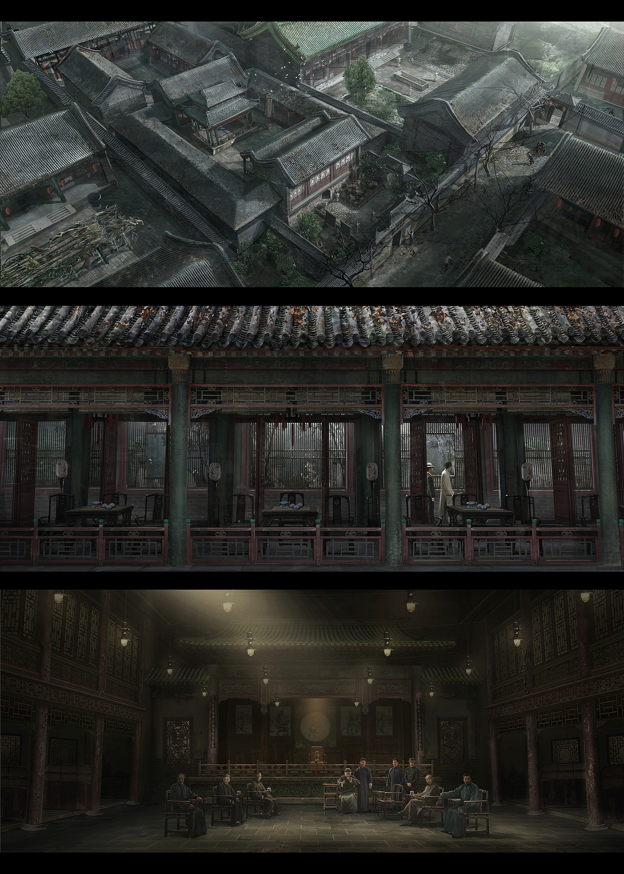 《鬓边不是海棠红》场景概念设计