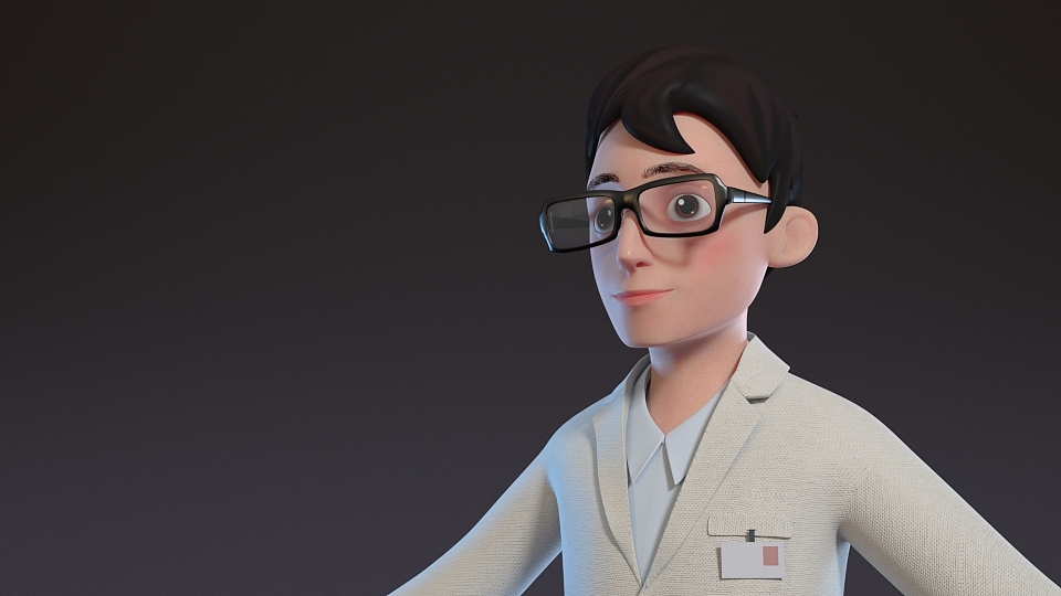 卡通男孩三维建模片头制作视频动画3d建模