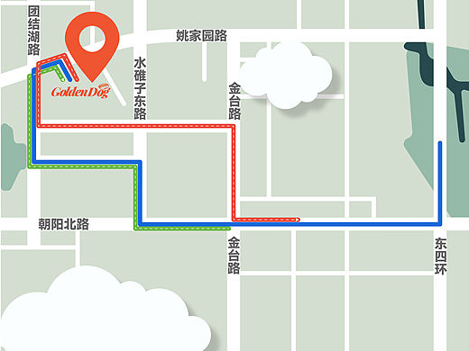 位置导航扁平化地图