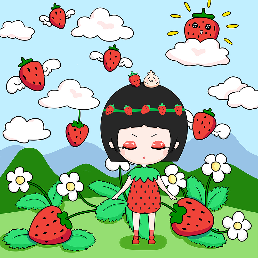 唐包子-《水果包子系列》（图ZMjQzNTc5MDY4） - 儿童插画 - 站酷设计师蛇皮僵原创素材 - 站酷ZCOOL