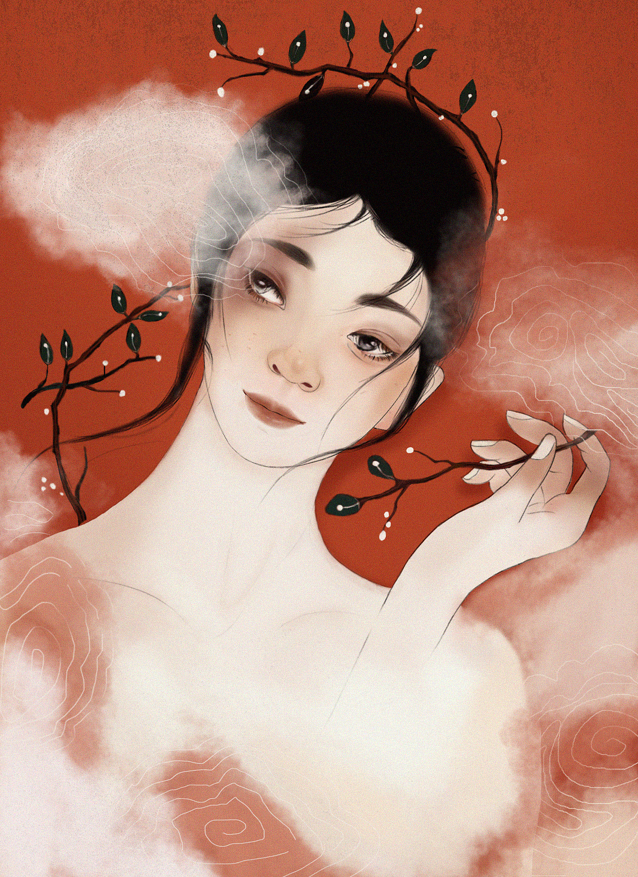 插画练习-画自己（图ZMTQzNTU3ODYw） - 创作习作 - 站酷设计师小龙女大大原创素材 - 站酷ZCOOL