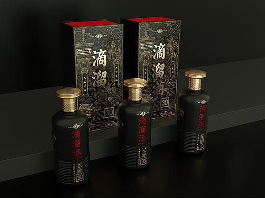 河北滴溜酒业【滴溜30】外包装设计-白酒包装设计