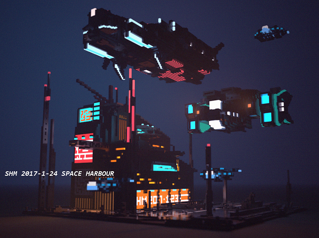 空港-Space Harbour voxel（图ZNjkzMDQyMDA=） - 机械/交通 - 站酷设计师浩铭原创素材 - 站酷ZCOOL