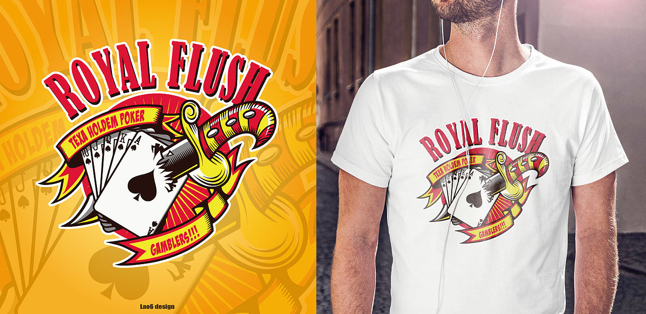 WPT世界扑克巡回赛 T恤设计（图ZNjU1MzMwOTI=） - 新锐潮流插画 - 站酷设计师刘老六原创素材 - 站酷ZCOOL