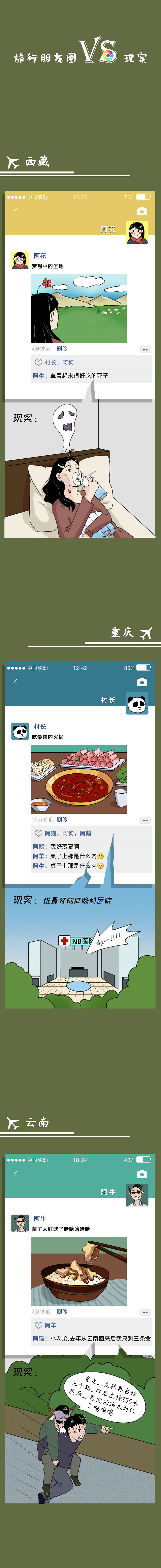 你对旅行朋友圈的虚假一无所知（图ZMTc5Nzg1MzEy） - 中/长篇漫画 - 站酷设计师一斑原创素材 - 站酷ZCOOL