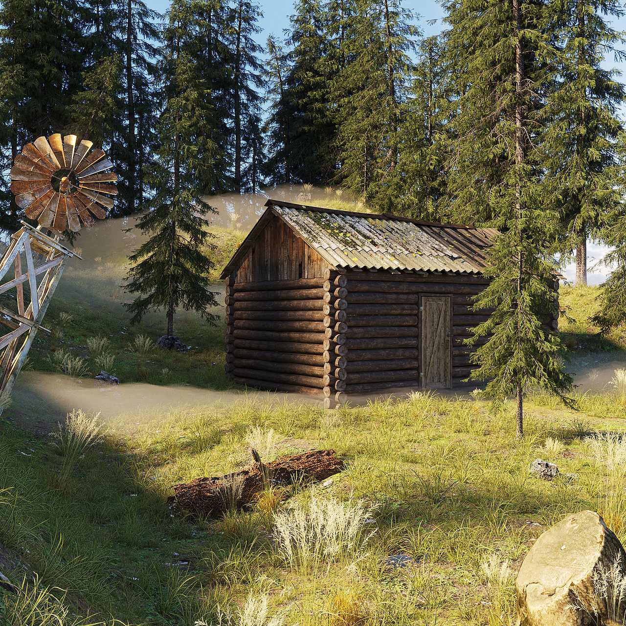 猎人小屋（图ZMTk2OTIxOTUy） - 建筑/空间 - 站酷设计师星屿视觉小鑫原创素材 - 站酷ZCOOL