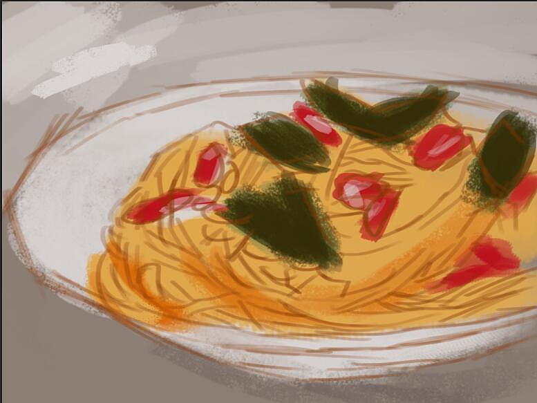 如何画一坨食物