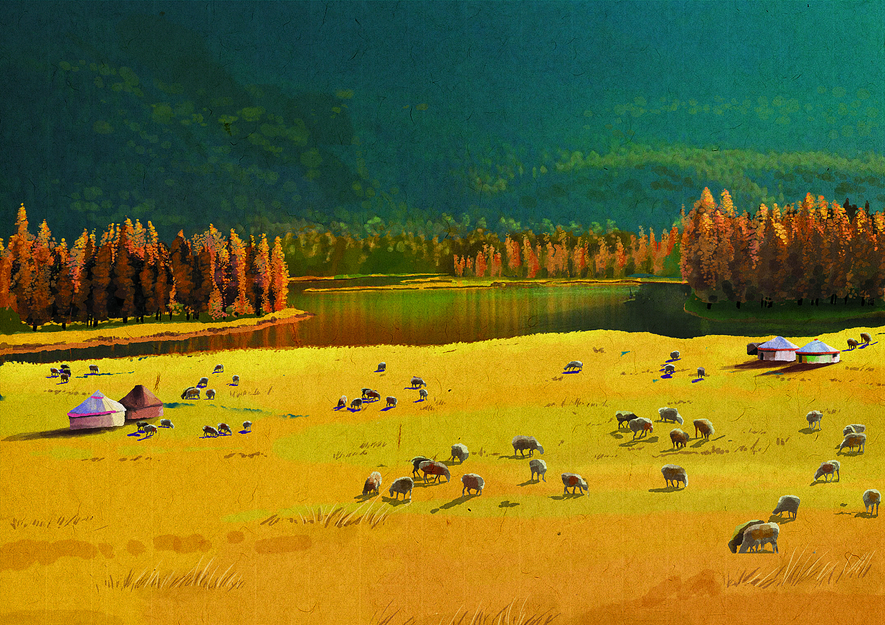 仿水彩风景（图ZMjA1ODA3Mjg4） - 商业插画 - 站酷设计师鸦鸦旺原创素材 - 站酷ZCOOL