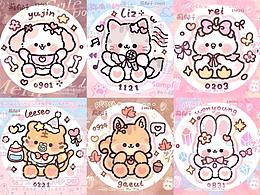 豆豆眼卡通小動(dòng)物合集