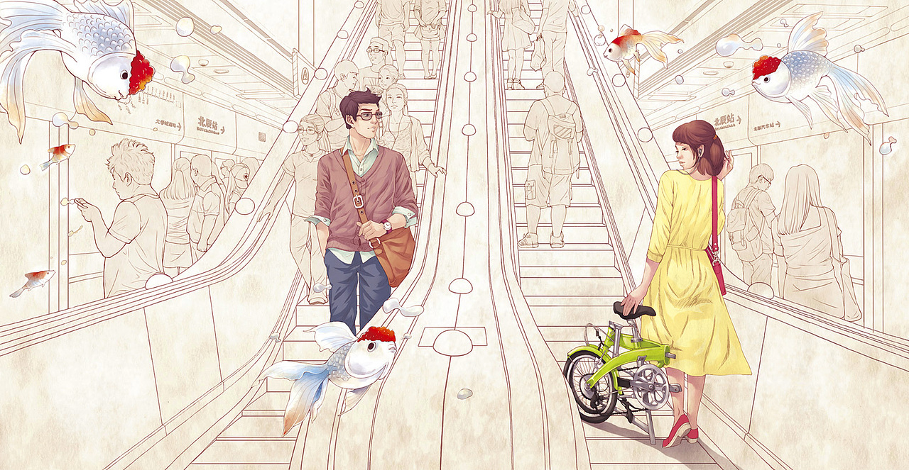 《遇见 LOVE》集合（图ZMTE4NTgwNTEy） - 商业插画 - 站酷设计师灰猫大米原创素材 - 站酷ZCOOL